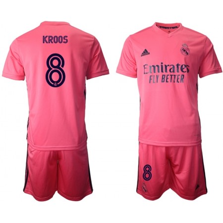 Jalkapallo Pelipaidat Real Madrid Toni Kroos 8 Lasten Vieraspaita 2020-2021 Lyhythihainen